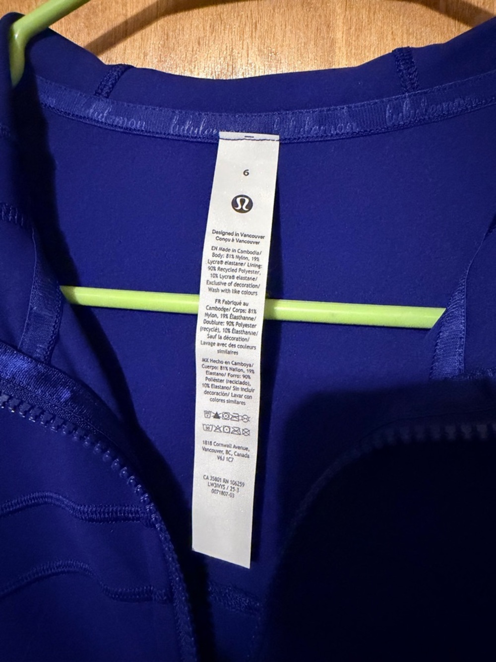 Lululemon Define Cropped Hooded Jacket Nulu in Deep Sea Blue - Picture 3 of 8